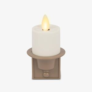 Luminara Nightlight Flameless Indoor LED Candle w/ Dusk Dawn Sensor - Warm Taupe